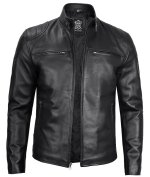 Men's Black Leather Biker Jacket _ Fitted Biker Jacket.jpeg