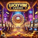 IBE CASINO' at the entrance. The scene is filled with slot machines, poker tables, .JPG